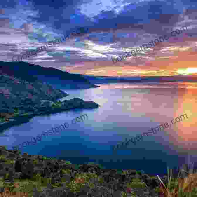 A Breathtaking Sunset Over Lake Toba, Sumatra, Indonesia. Journey Through Indonesia: An Unforgettable Journey From Sumatra To Papua