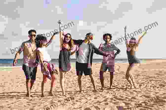 A Group Of People Enjoying The Caribbean Sun On A Beach. Island People: The Caribbean And The World