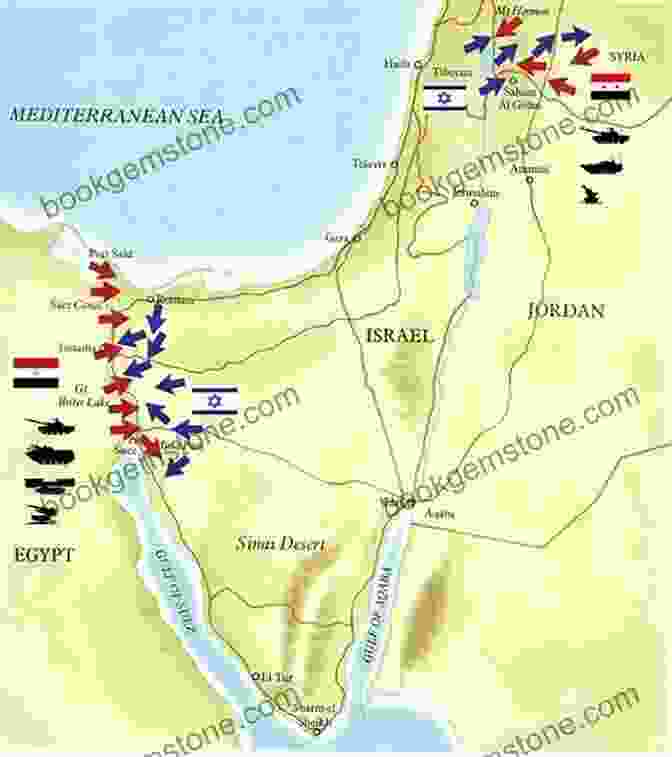 A Panoramic View Of The Yom Kippur War, Showing Israeli And Egyptian Forces Engaged In Battle The Yom Kippur War: The Arab Israeli Conflict Of 1973 (History)